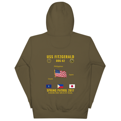 USS Fitzgerald (DDG-62) 2017 Spring Patrol Cruise Hoodie