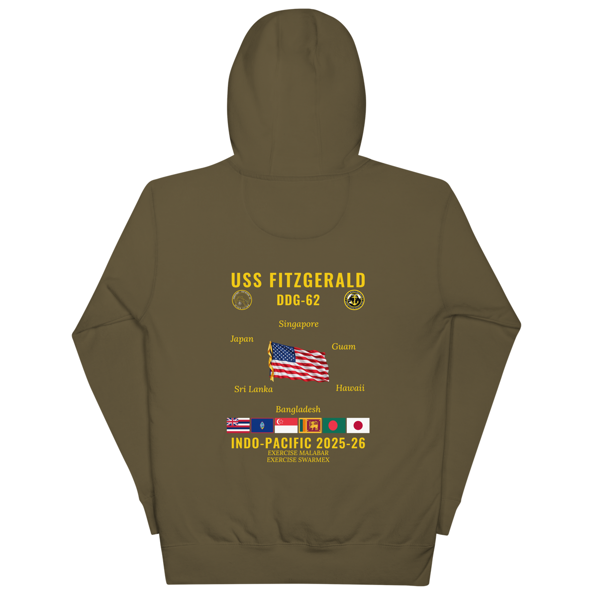 USS Fitzgerald (DDG-62) 2025-26 Indo-pacific Cruise Hoodie