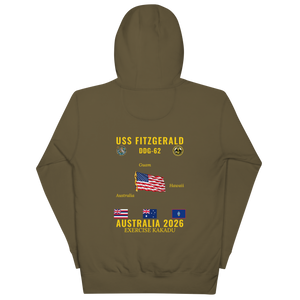 USS Fitzgerald (DDG-62) 2026 Australia Cruise Hoodie