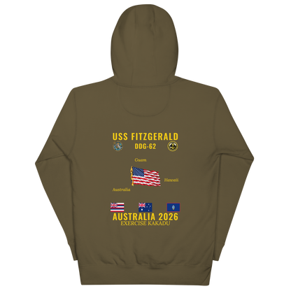 USS Fitzgerald (DDG-62) 2026 Australia Cruise Hoodie