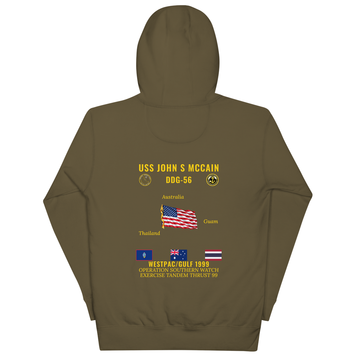 USS John S McCain (DDG-56) 1999 WestPac/Gulf Cruise Hoodie
