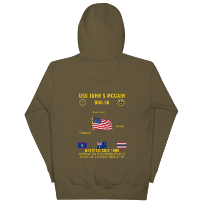 USS John S McCain (DDG-56) 1999 WestPac/Gulf Cruise Hoodie
