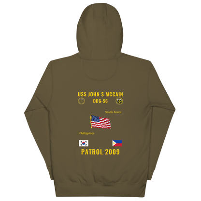 USS John S McCain (DDG-56) 2009 Patrol Cruise Hoodie