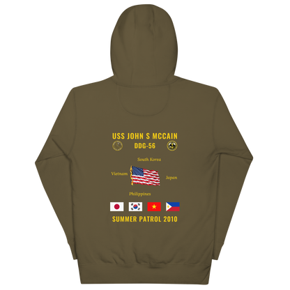 USS John S McCain (DDG-56) 2010 Summer Patrol Cruise Hoodie