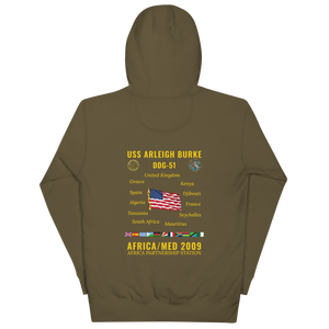 USS Arleigh Burke (DDG-51) 2009 Africa/Med Cruise Hoodie