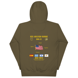 USS Arleigh Burke (DDG-51) 2012 Med Cruise Hoodie