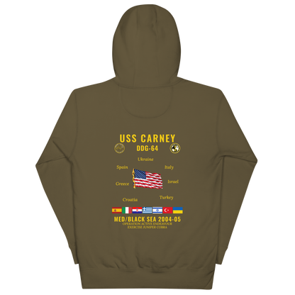 USS Carney (DDG-64) 2004-05 Med/Black Sea Cruise Hoodie