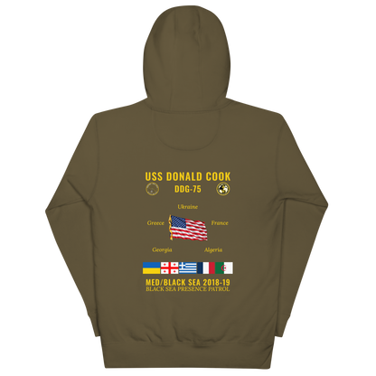 USS Donald Cook (DDG-75) 2018-19 Med/Black Sea Cruise Hoodie