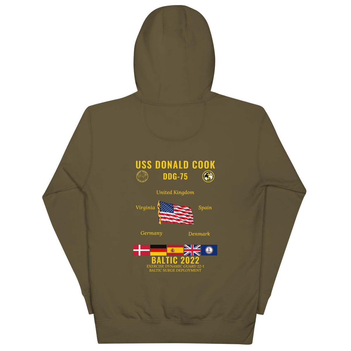 USS Donald Cook (DDG-75) 2022 Baltic Cruise Hoodie