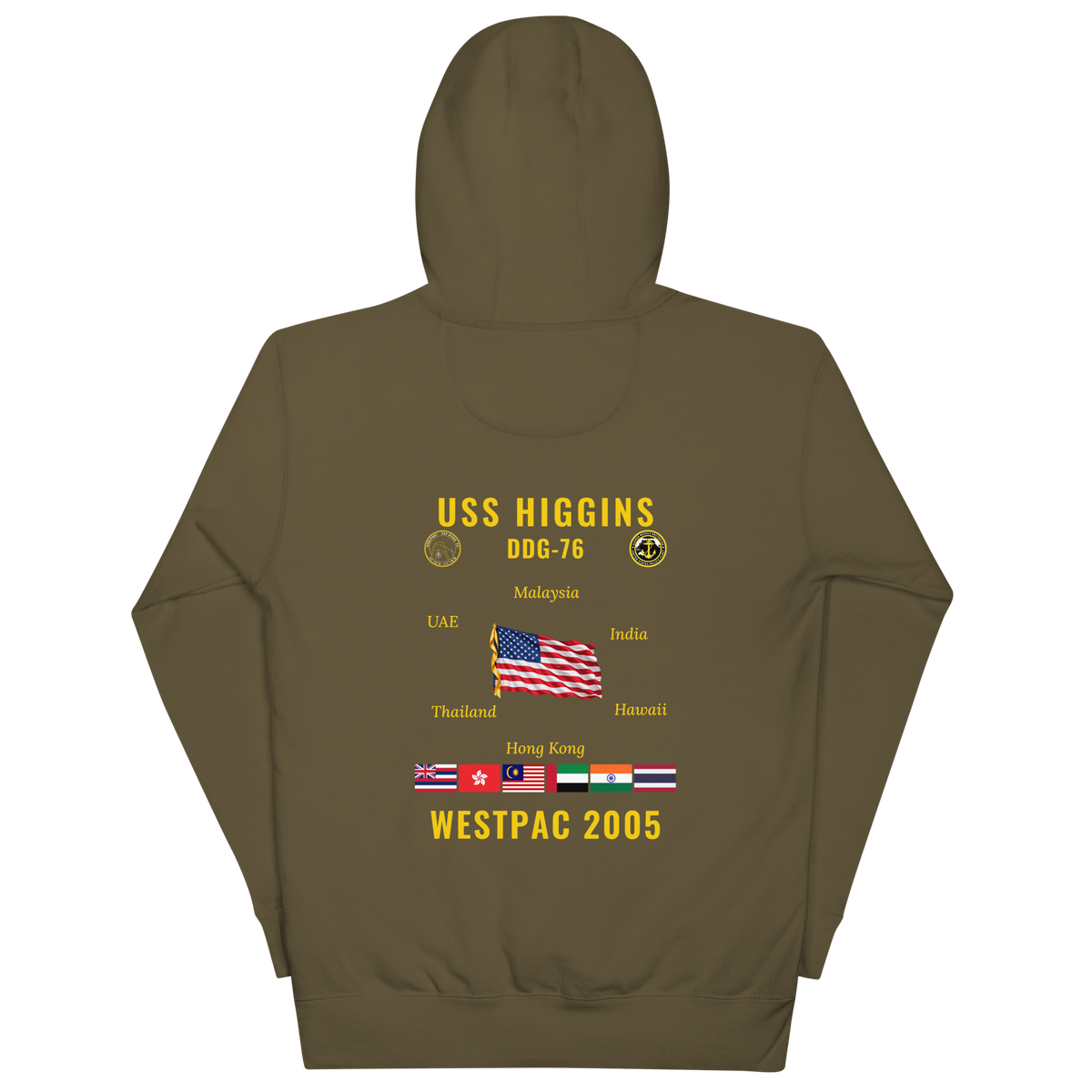 USS Higgins (DDG-76) 2005 WestPac Cruise Hoodie