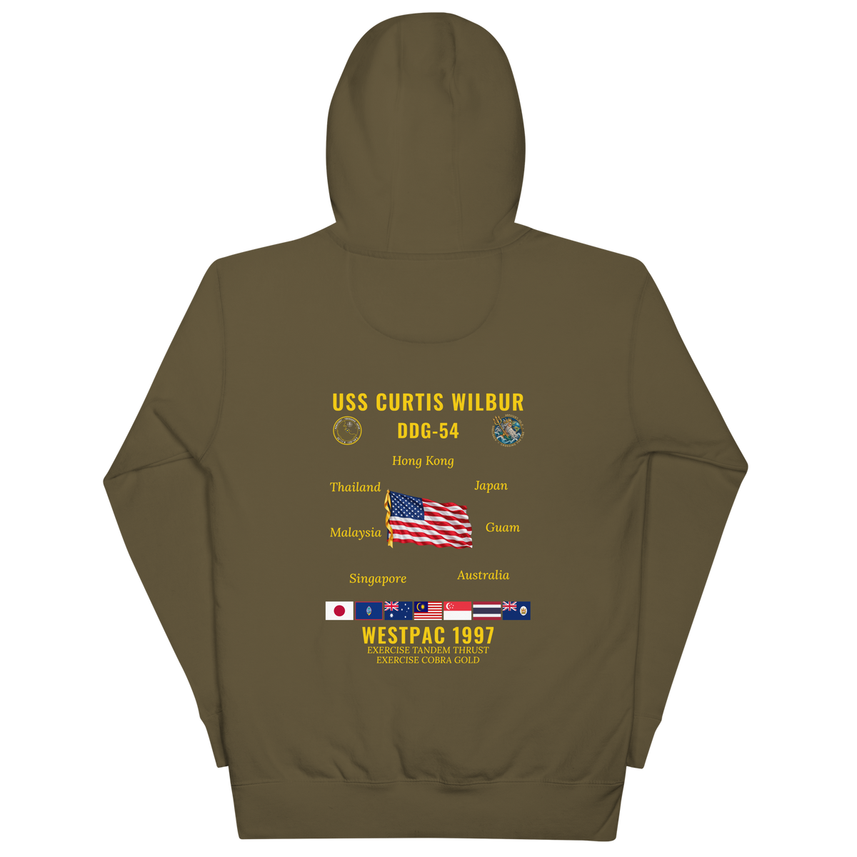USS Curtis Wilbur (DDG-54) 1997 WestPac Cruise Hoodie