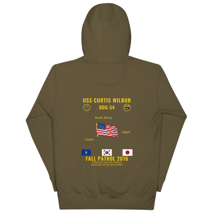 USS Curtis Wilbur (DDG-54) 2016 Fall Patrol Cruise Hoodie