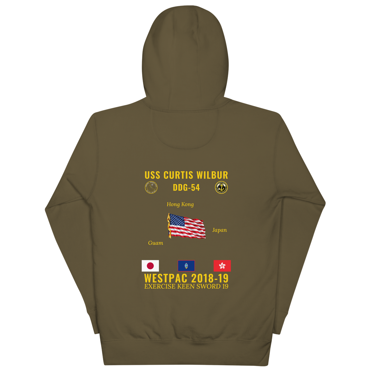 USS Curtis Wilbur (DDG-54) 2018-19 WestPac Cruise Hoodie
