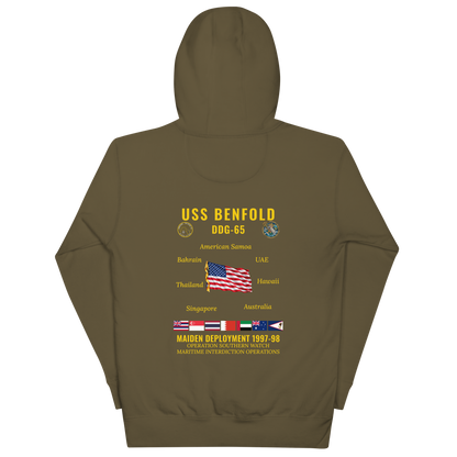 USS Benfold (DDG-65) 1997-98 Maiden Deployment Cruise Hoodie