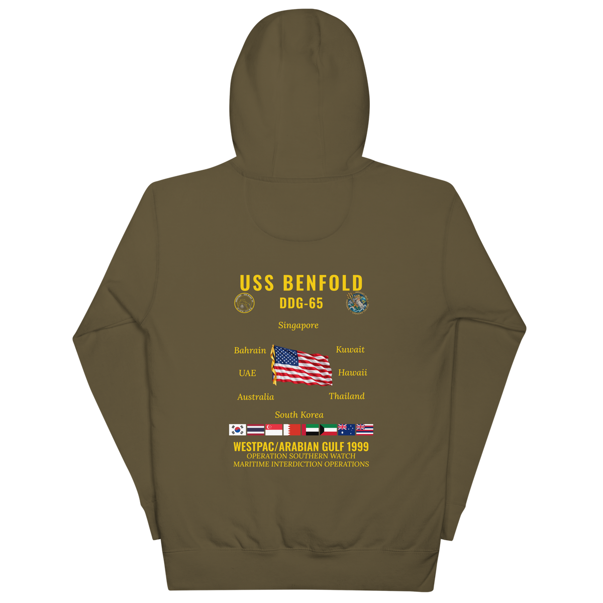 USS Benfold (DDG-65) 1999 WestPac/Arabian Gulf Cruise Hoodie