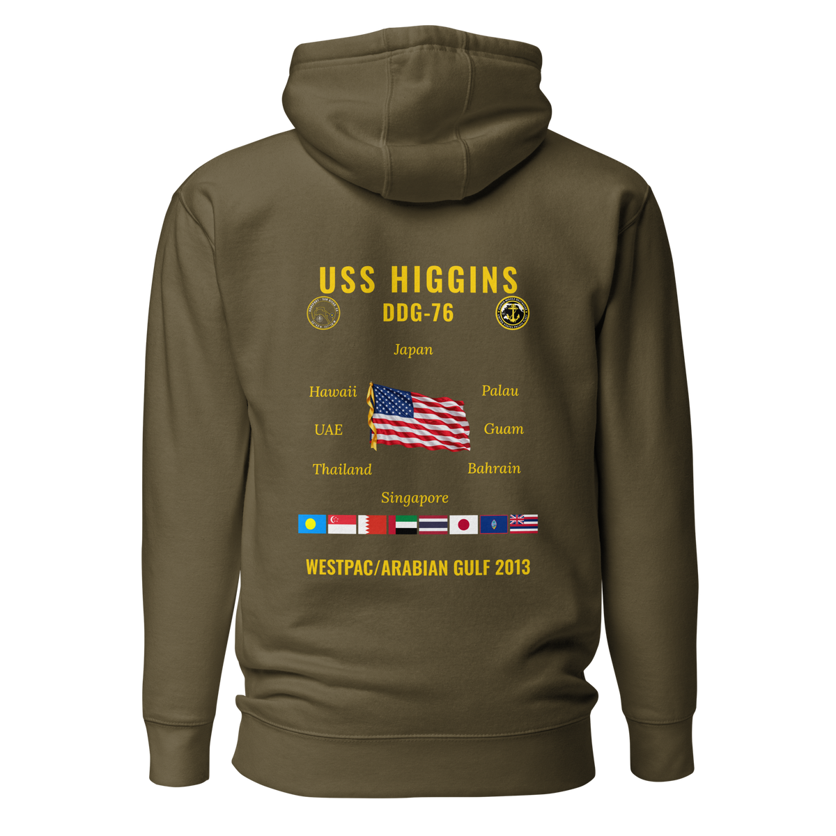 USS Higgins (DDG-76) 2013 WestPac/Arabian Gulf Cruise Hoodie