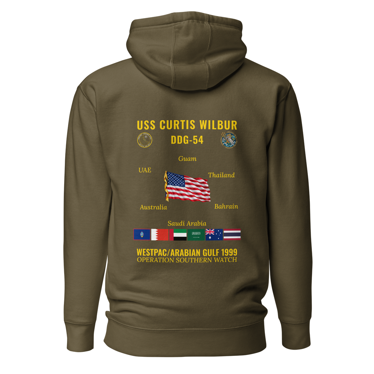 USS Curtis Wilbur (DDG-54) 1999 WestPac/Arabian Gulf Cruise Hoodie