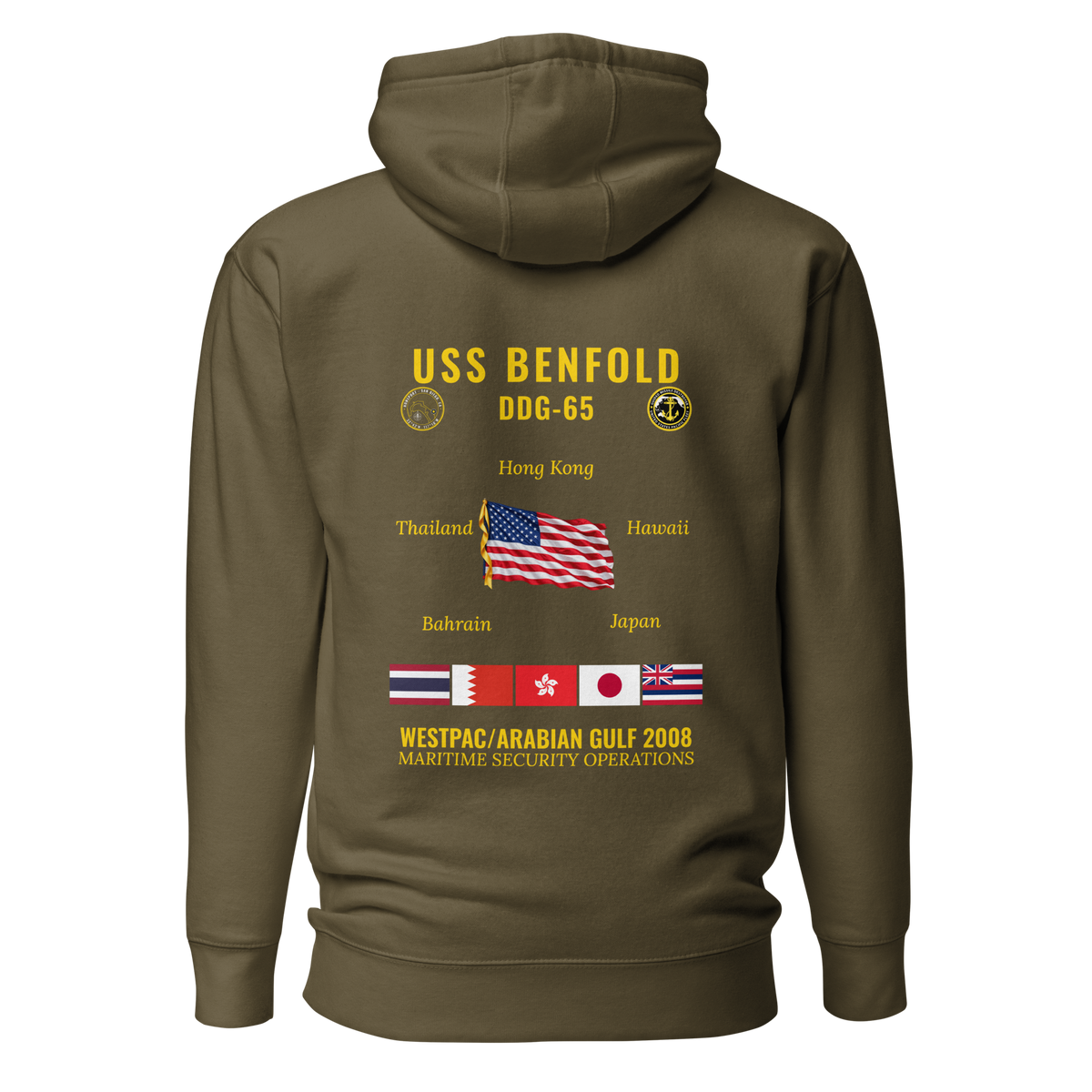 USS Benfold (DDG-65) 2008 WestPac/Arabian Gulf Cruise Hoodie