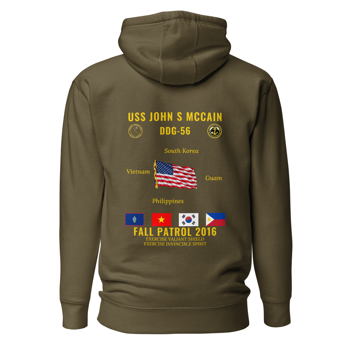 USS John S McCain (DDG-56) 2016 Fall Patrol Cruise Hoodie