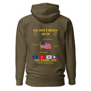 USS John S McCain (DDG-56) 2016 Fall Patrol Cruise Hoodie