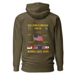 USS John S McCain (DDG-56) 2024 Middle East Cruise Hoodie