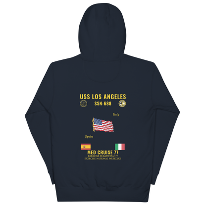 USS Los Angeles (SSN-688) 1977 Med Cruise Hoodie