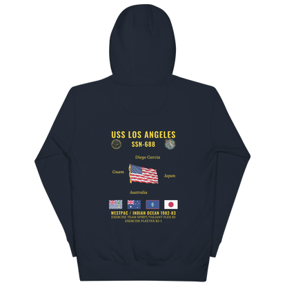 USS Los Angeles (SSN-688) 1982-83 WestPac/Indian Ocean Cruise Hoodie