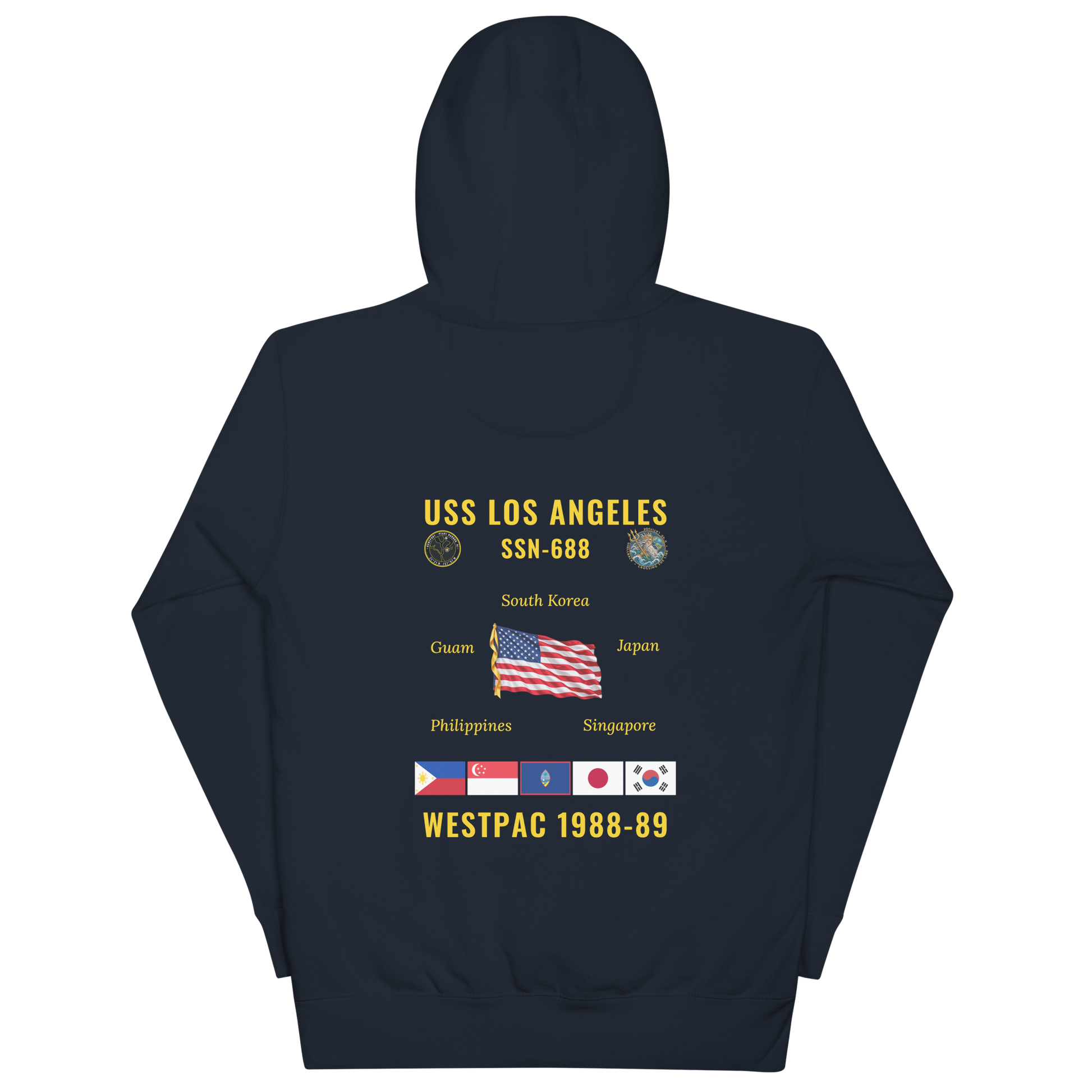 USS Los Angeles (SSN-688) 1988-89 WestPac Cruise Hoodie