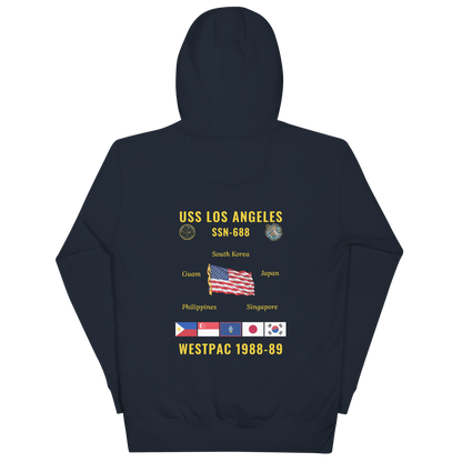 USS Los Angeles (SSN-688) 1988-89 WestPac Cruise Hoodie