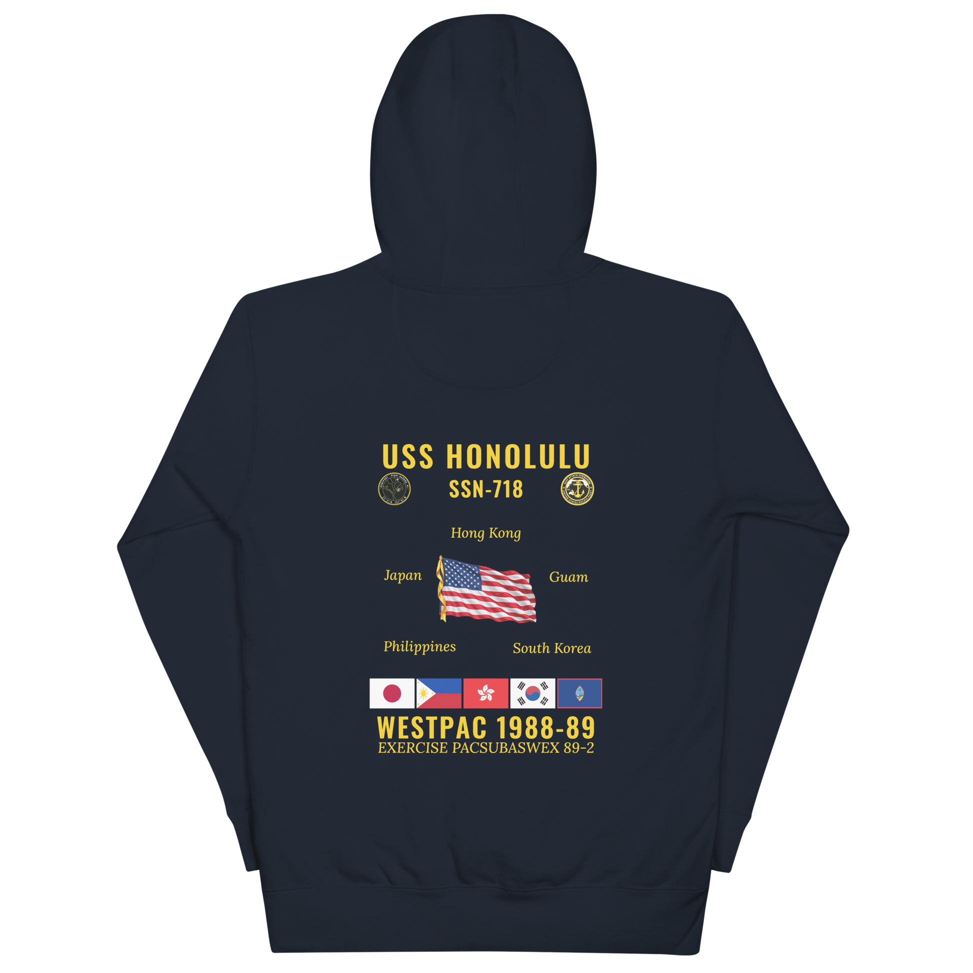 USS Honolulu (SSN-718) 1988-89 WestPac Cruise Hoodie
