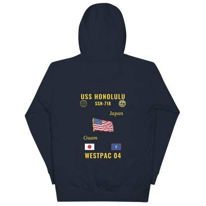 USS Honolulu (SSN-718) 2004 WestPac Cruise Hoodie