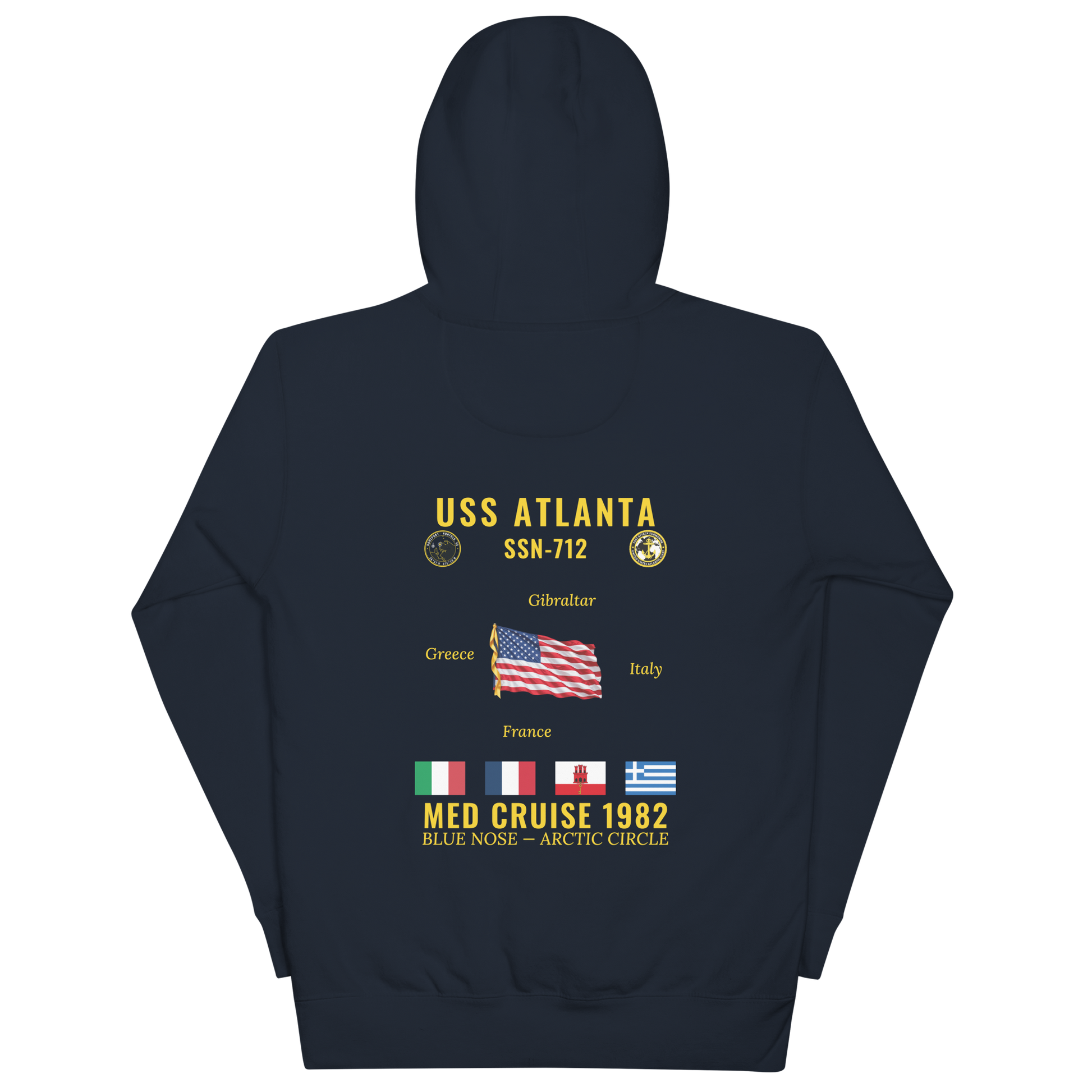 USS Atlanta (SSN-712) 1982 Med Cruise Hoodie
