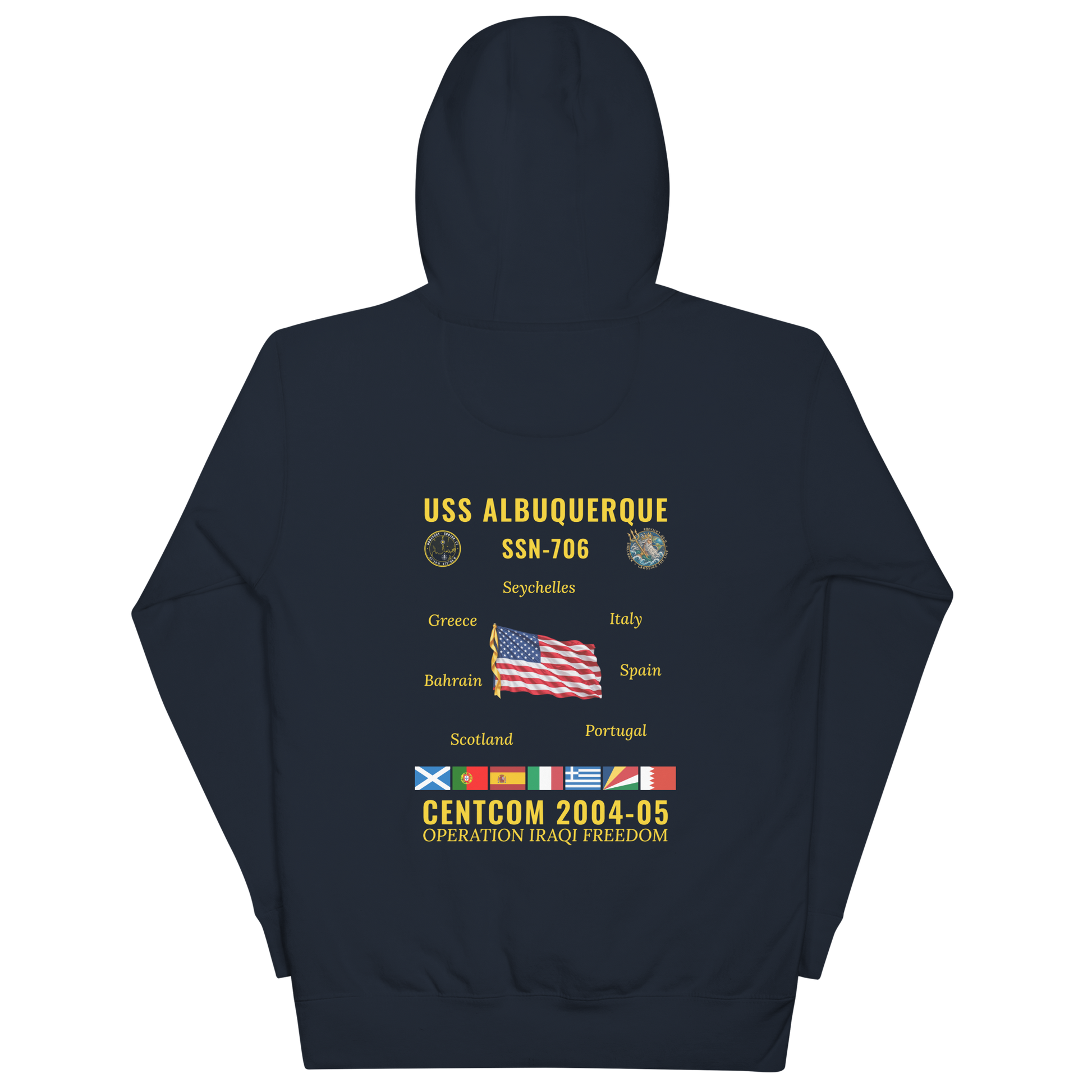 USS Albuquerque (SSN-706) 2004-05 CENTCOM Cruise Hoodie