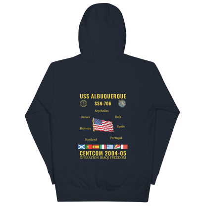 USS Albuquerque (SSN-706) 2004-05 CENTCOM Cruise Hoodie