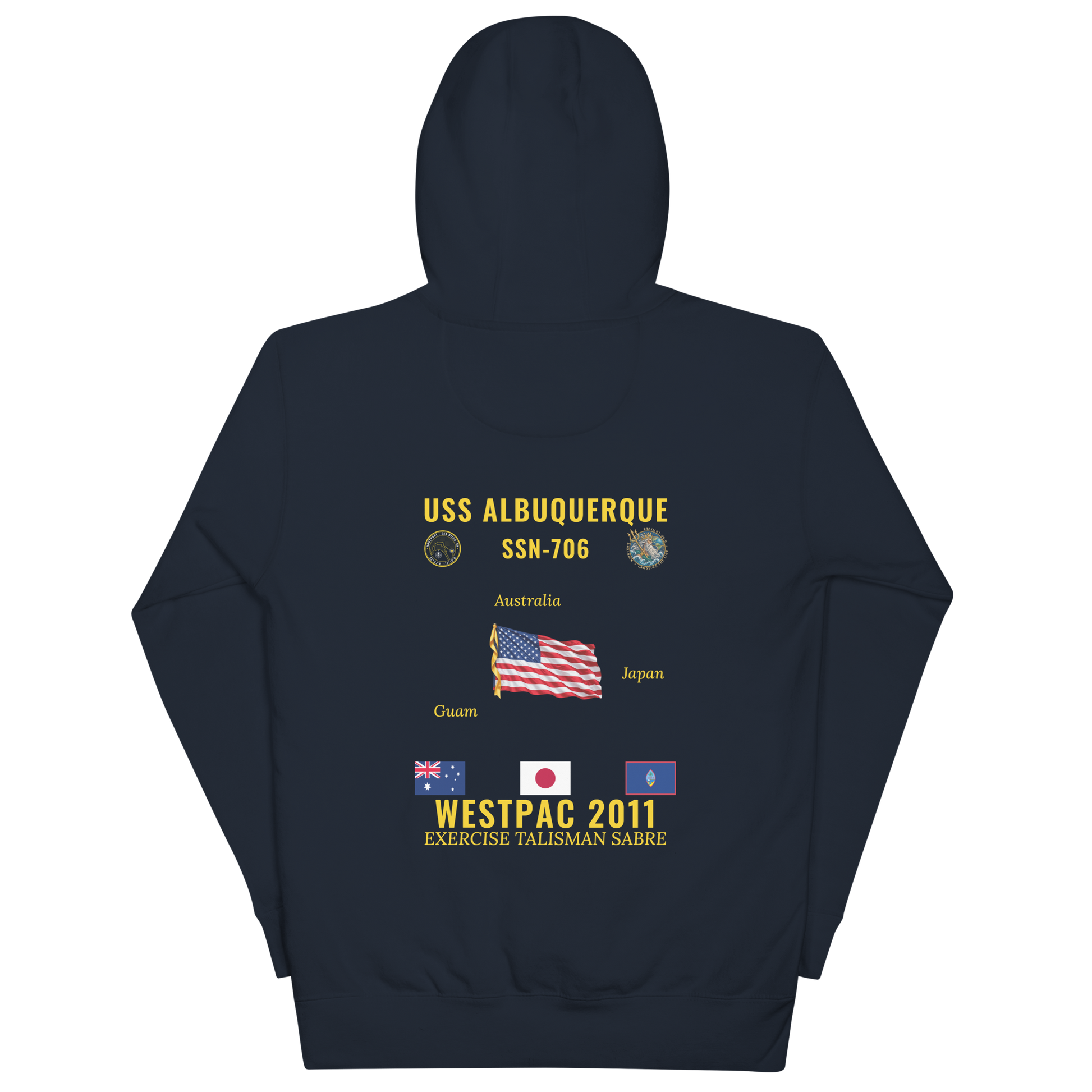 USS Albuquerque (SSN-706) 2011 WestPac Cruise Hoodie