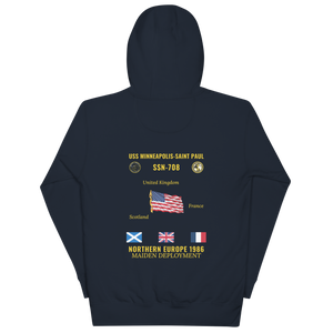 USS Minneapolis-Saint Paul (SSN-708) 1986 Northern Europe Cruise Hoodie