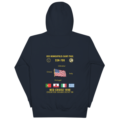 USS Minneapolis-Saint Paul (SSN-708) 1998 Med Cruise Hoodie