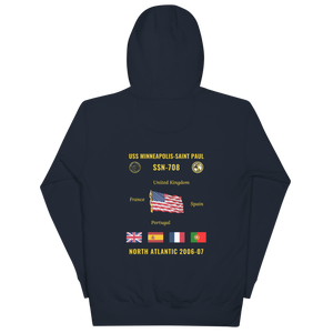 USS Minneapolis-Saint Paul (SSN-708) 2006-07 North Atlantic Cruise Hoodie