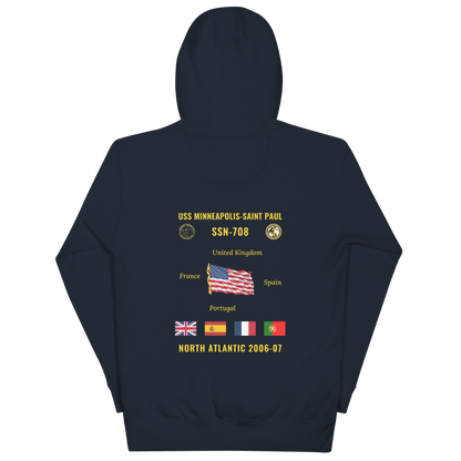 USS Minneapolis-Saint Paul (SSN-708) 2006-07 North Atlantic Cruise Hoodie