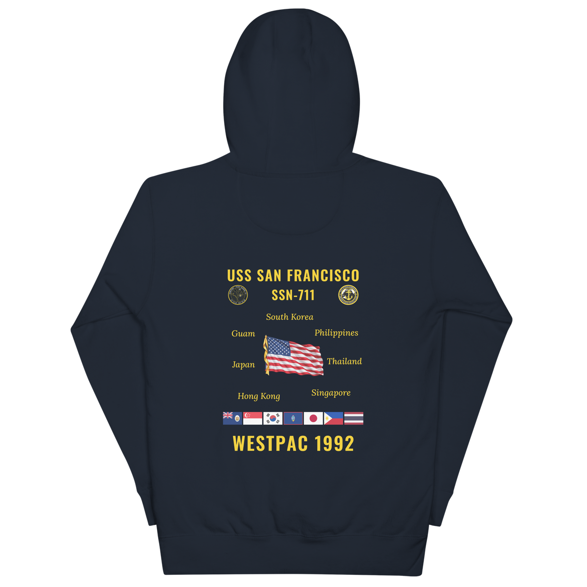 USS San Francisco (SSN-711) 1992 WestPac Cruise Hoodie