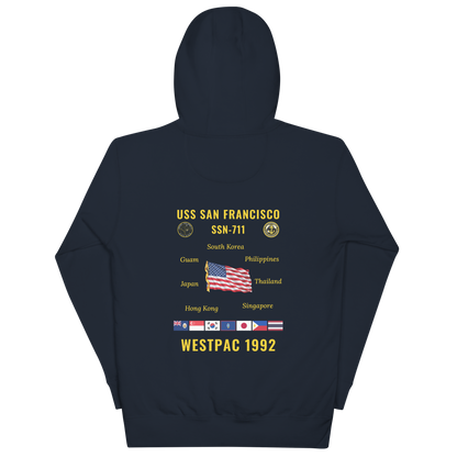 USS San Francisco (SSN-711) 1992 WestPac Cruise Hoodie