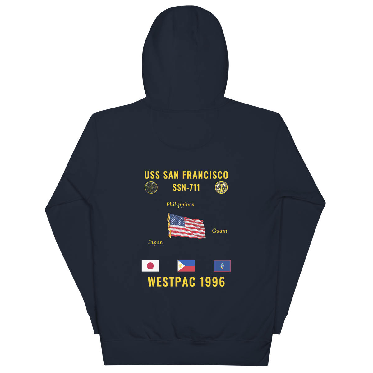 USS San Francisco (SSN-711) 1996 WestPac Cruise Hoodie