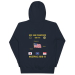 USS San Francisco (SSN-711) 2010-11 WestPac Cruise Hoodie