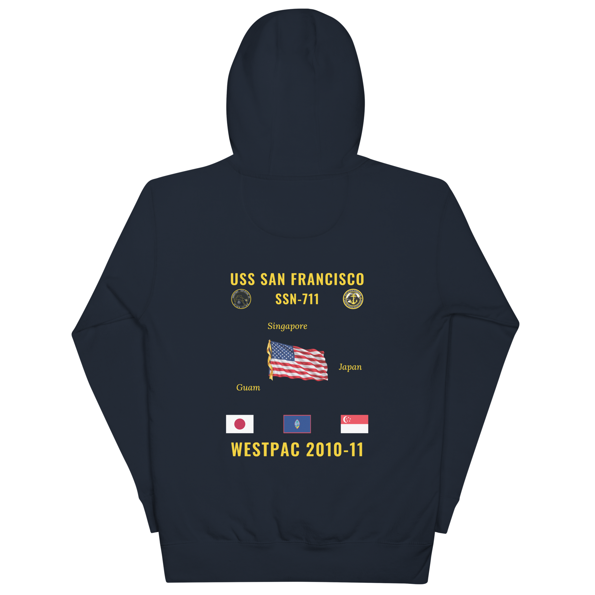 USS San Francisco (SSN-711) 2010-11 WestPac Cruise Hoodie