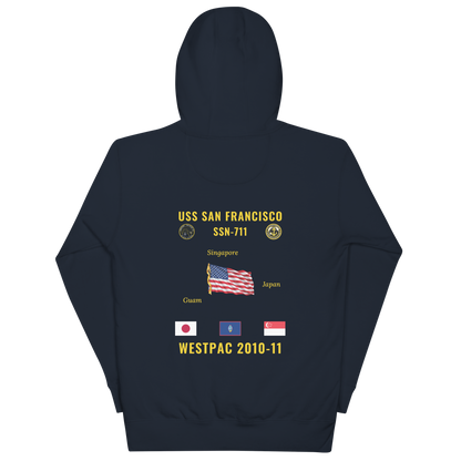 USS San Francisco (SSN-711) 2010-11 WestPac Cruise Hoodie