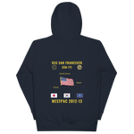 USS San Francisco (SSN-711) 2012-13 WestPac Cruise Hoodie