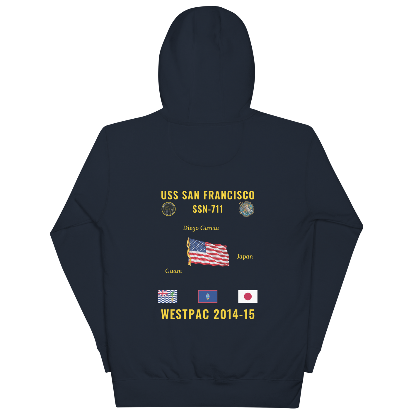 USS San Francisco (SSN-711) 2014-15 WestPac Cruise Hoodie