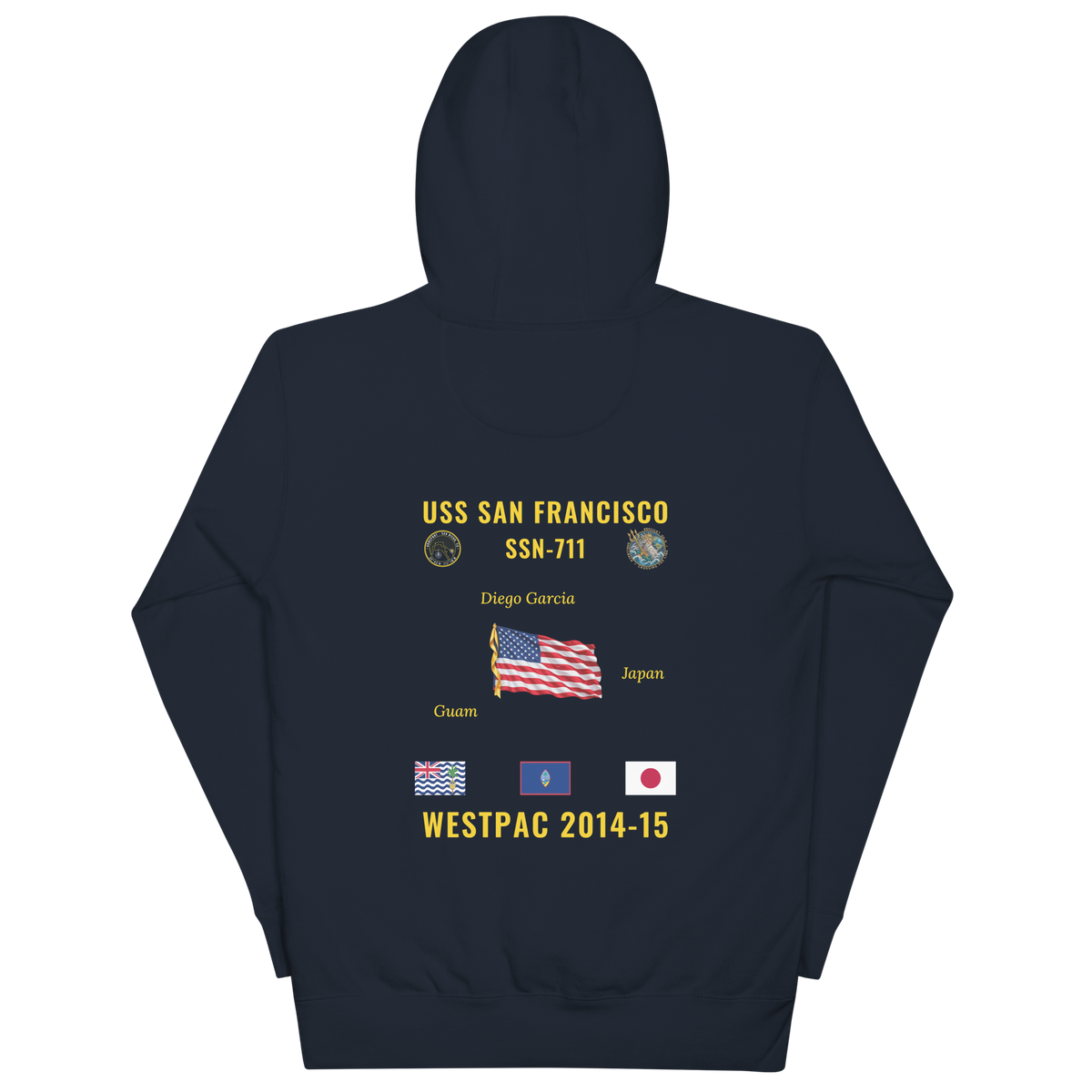 USS San Francisco (SSN-711) 2014-15 WestPac Cruise Hoodie