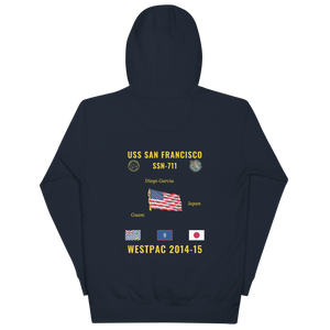 USS San Francisco (SSN-711) 2014-15 WestPac Cruise Hoodie