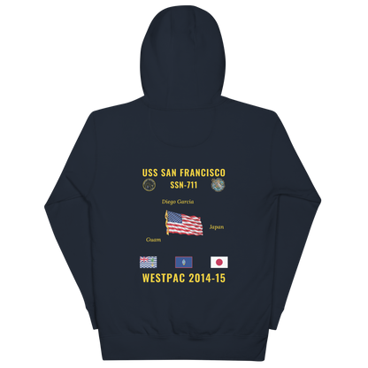 USS San Francisco (SSN-711) 2014-15 WestPac Cruise Hoodie